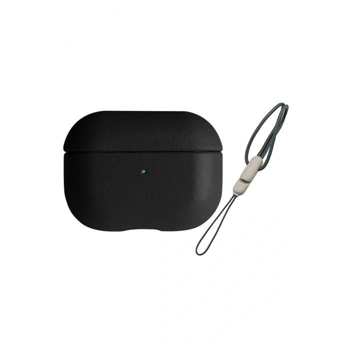 Airpods 3 (3.nesil) 405 Deri Kılıf - Siyah