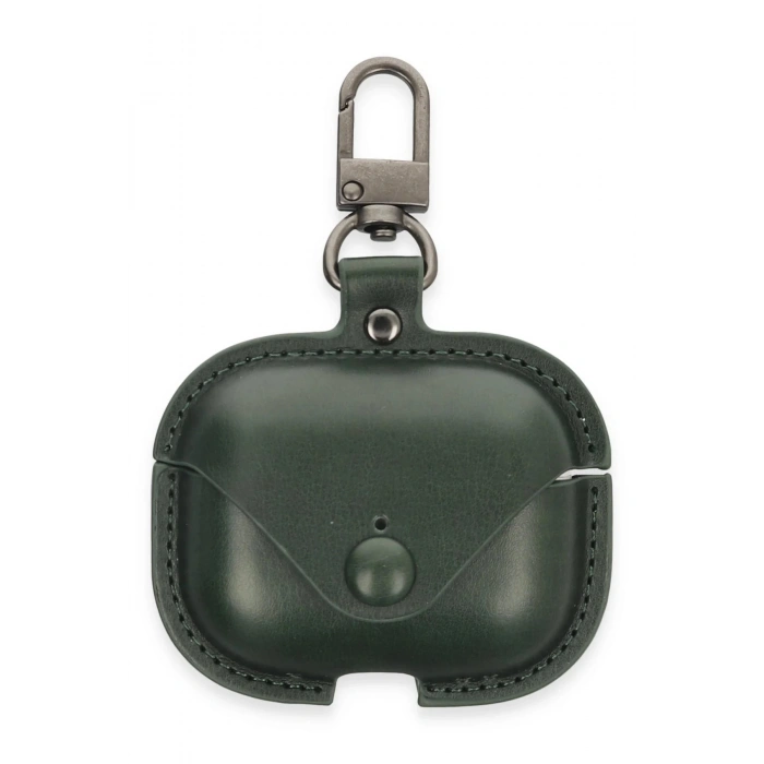 Airpods 3 (3.nesil) Çanta Deri Kılıf - Haki Yeşil