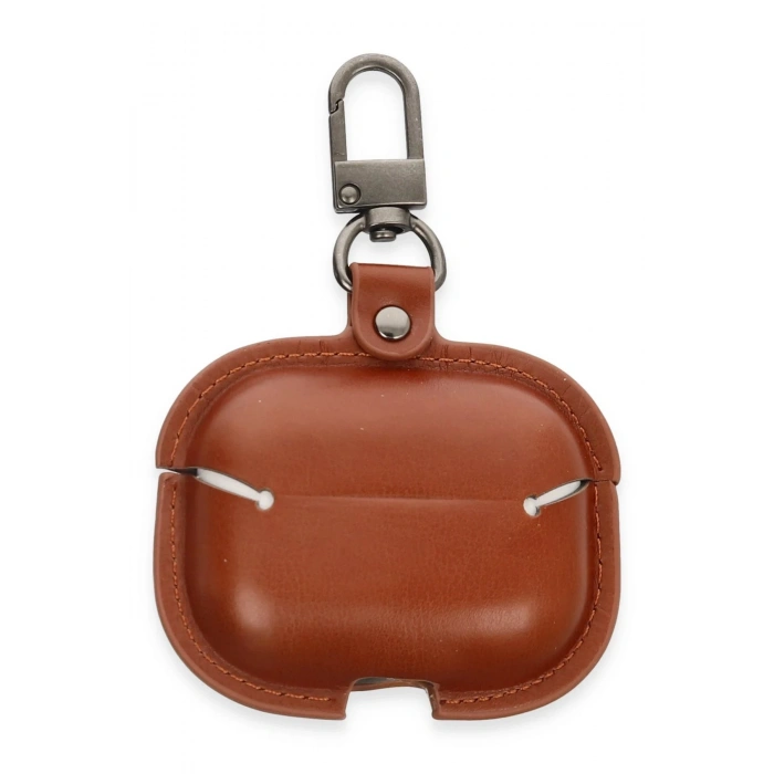 Airpods 3 (3.nesil) Çanta Deri Kılıf - Taba