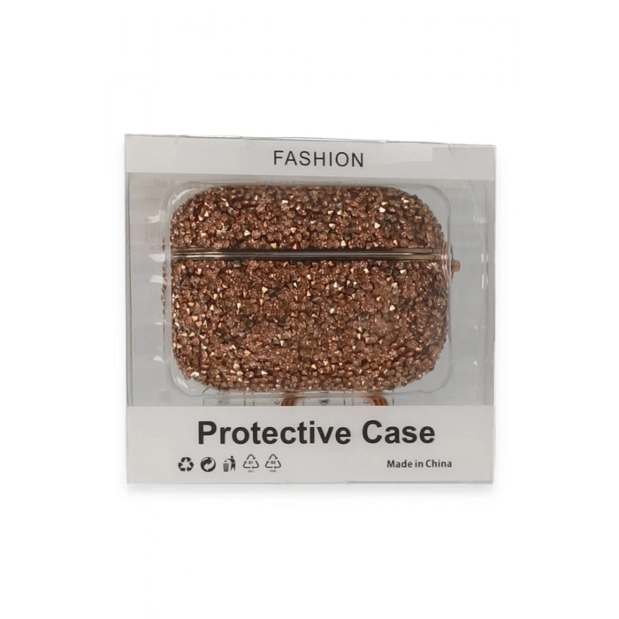 Airpods 3 (3.nesil) Mira Taşlı Kılıf - Rose Gold