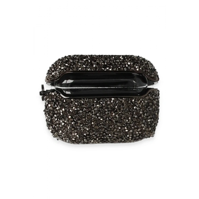 Airpods 3 (3.nesil) Mira Taşlı Kılıf - Siyah