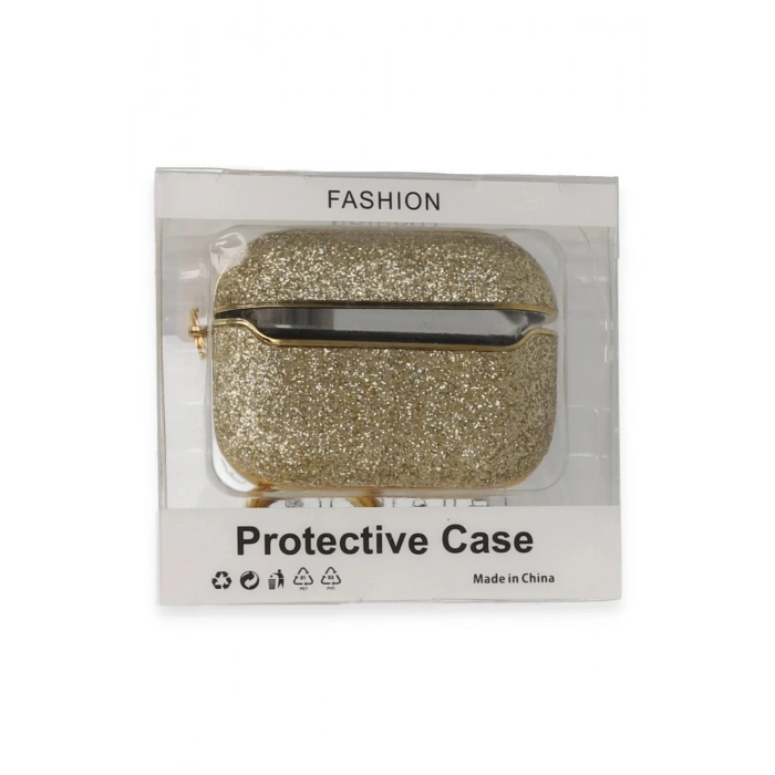 Airpods 3 (3.nesil) Spell Simli Kılıf - Gold