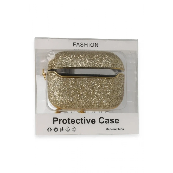 Airpods 3 (3.nesil) Spell Simli Kılıf - Gold