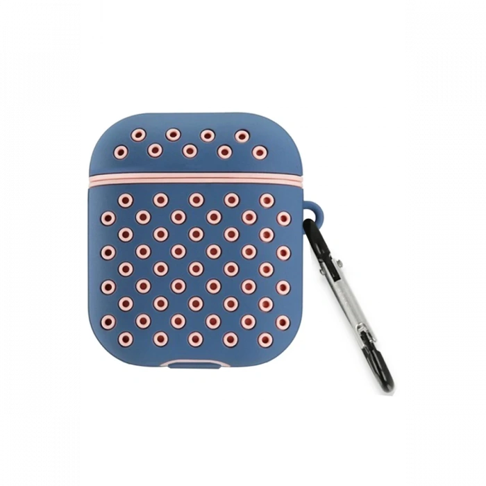 Airpods 3 (3.nesil) Spor Delikli Kılıf - Mavi-Pembe