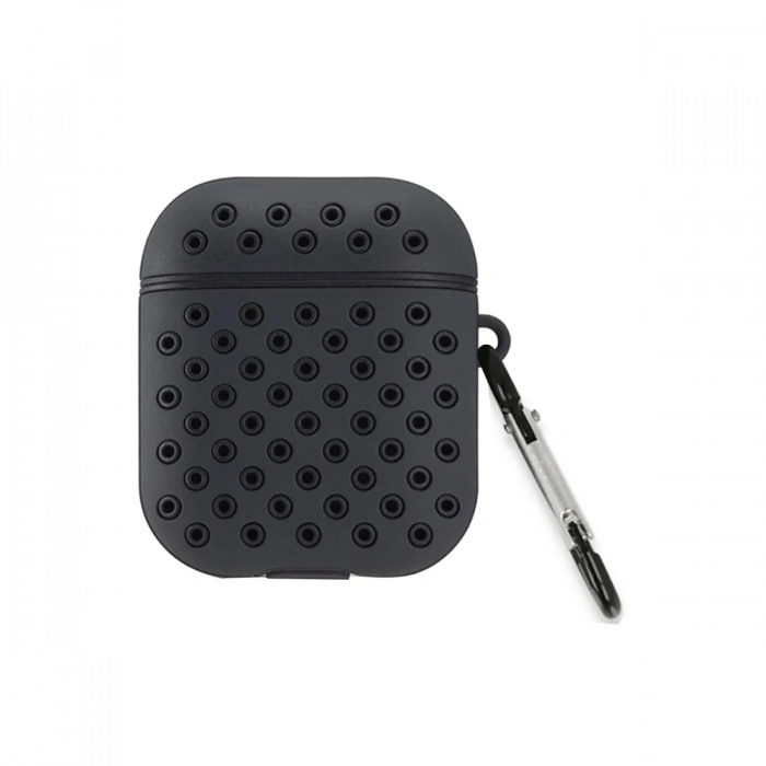 Airpods 3 (3.nesil) Spor Delikli Kılıf - Siyah-Siyah
