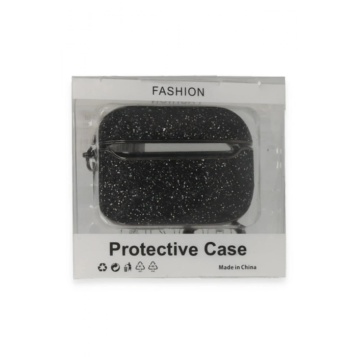 Airpods Pro (1.nesil) Spell Simli Kılıf - Siyah