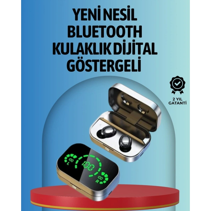 Akıllı Dijital Ekranlı Tws Kulaklık – Uzun Pil Ömrü Stabil Bağlantı