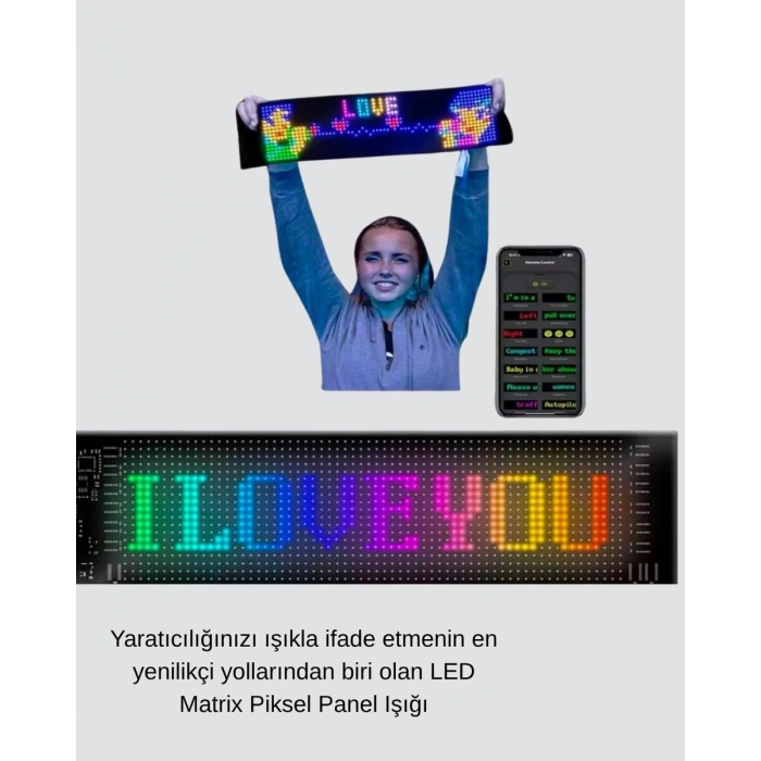 Akıllı Led Matrix Panel – Usb Bağlantılı Kaydırmalı Yazı Ve Animasyon Desteği