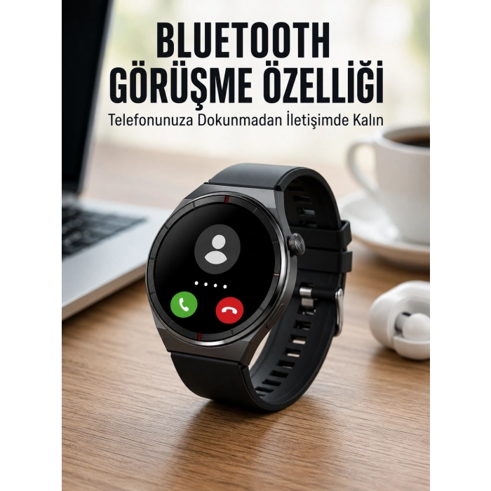 Akıllı Saat Nabız Sensörlü Bildirim Görebilen Spor Modları Gps Takibi Yeni Nesil
