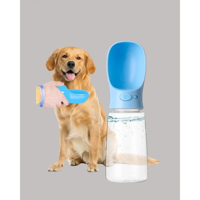 Akıllı Su Akış Kontrollü Köpek Su Matara Taşınabilir Gezdirme Şişesi