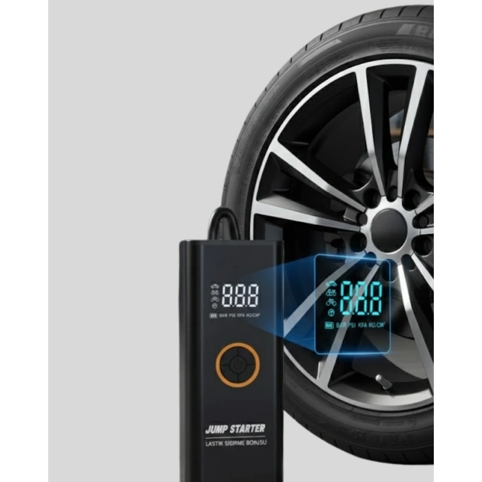 Akü Takviye Cihazı Jump Starter Ve Dijital Hava Kompresörü