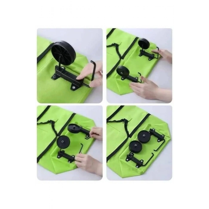 Alışveriş Çantası Katlanabilir Pazar Arabası Tekerlekli Pazar Arabası Katlanabilir