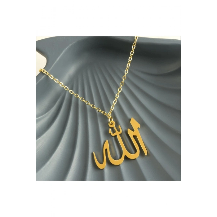 Allah Yazılı Uçlu Kolye