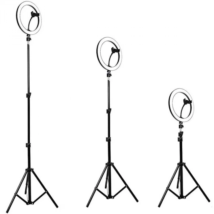 Ally 10 İnch  Halka Led Tripod(1.30m)youtuber Video Selfie Stüdyo Makyaj Işığı