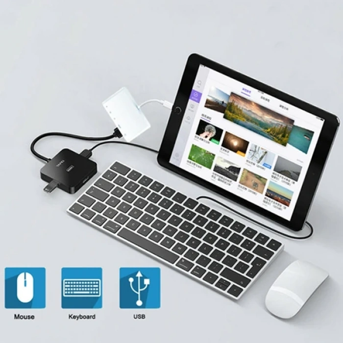 Ally 5in1 Lightning Hdmı Dijital Av Adaptör+ Otg Usb Hub Kamera Tf Sd Okuyucu