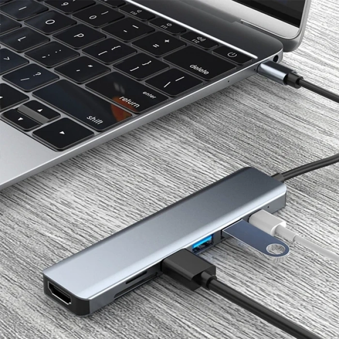 Ally 7in1 Usb 3.1 Hdmı 4k 30hz 2k 1080p Type-c Hub Adaptör Dönüştürücü