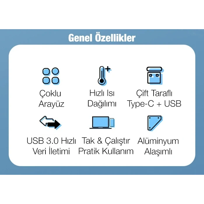 Ally A-807 5in1 Type-c + Usb Girişli Usb 3.0 Çoğaltıcı Hub Adaptör-(5775)