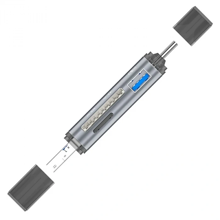 Ally Ads-307 3 In 1 Usb + Micro Usb + Type-c Otg Kart Okuyucu
