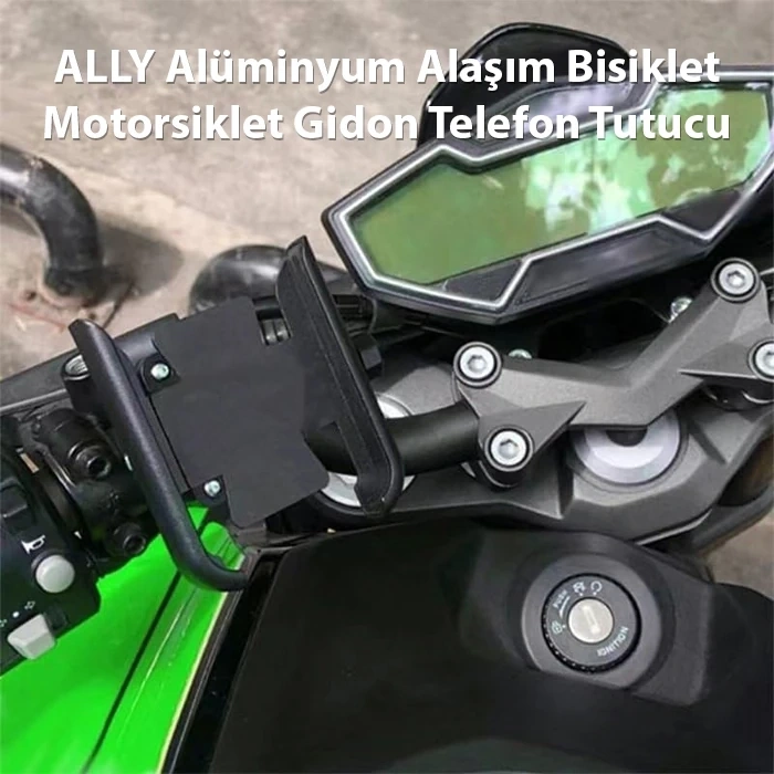 Ally Alüminyum Alaşım Bisiklet Motorsiklet Gidon Telefon Tutucu
