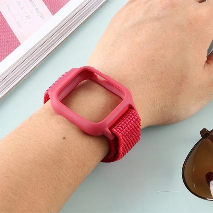 Ally Apple Watch 6-se-5-4 44mm / 3-2-1 42mm Kayış Kordon Kılıf Silikon