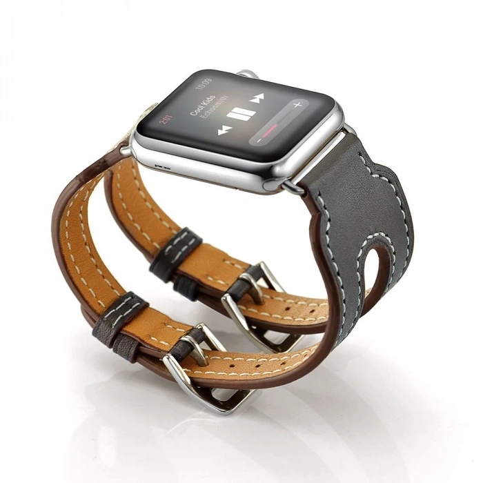 Ally Apple Watch 7-8 41mm 6-5-4 40mm Çift Kayış Kordon Kayış 3-2-1 38mm