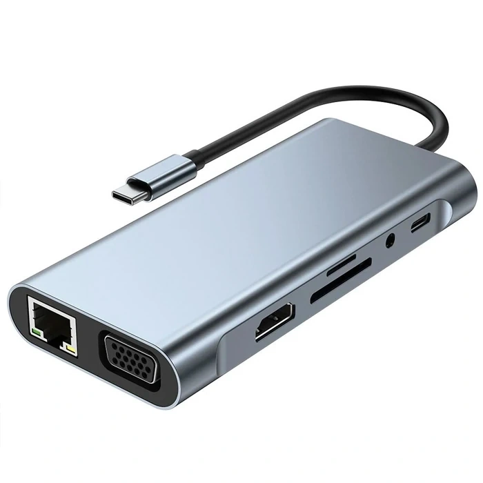 Ally Byl-2110 11in1 Multifonksiyonlu Type-c Hub Adaptör Dönüştürücü-(5775)