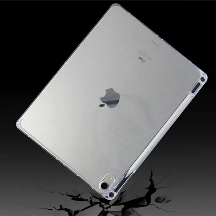 Ally İpad Pro 11-inch (2021)-(2020)-(2018) Kalem Yerli Şeffaf Silikon Kılıf