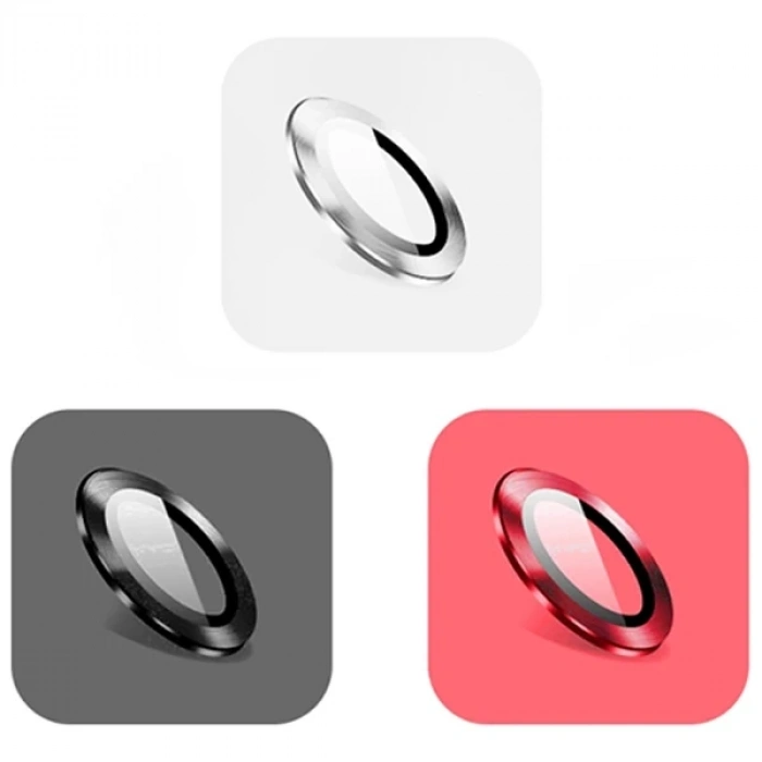 Ally İphone 11  6.1 3d  Metal Çerçeveli Kamera Lens Koruyucu