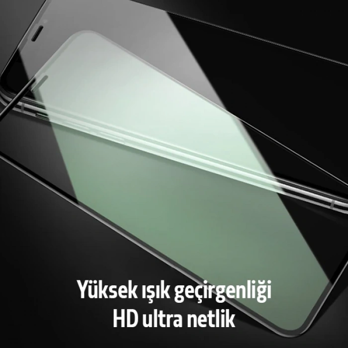 Ally İphone 11 Pro Max Anti -blue Green Light Göz Korumalı Tempered Full Ekran Koruyucu