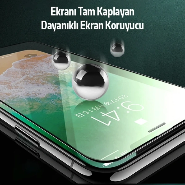 Ally İphone 11 Pro Max Anti -blue Green Light Göz Korumalı Tempered Full Ekran Koruyucu
