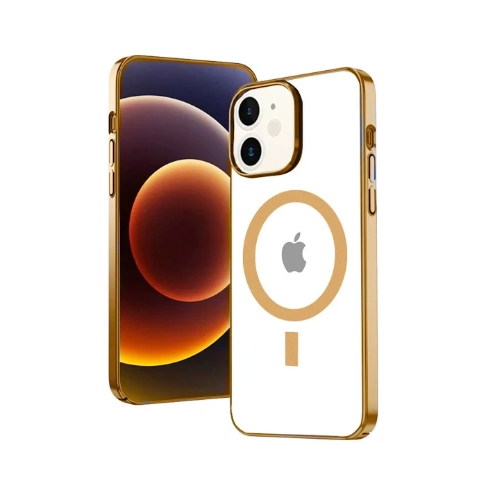 Ally İphone 12 - 12 Pro 6.1inç Magsafe Uyumlu Renkli Kenar Silikon Kılıf