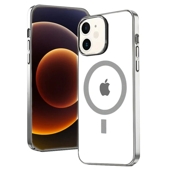 Ally İphone 12 - 12 Pro 6.1inç Magsafe Uyumlu Renkli Kenar Silikon Kılıf