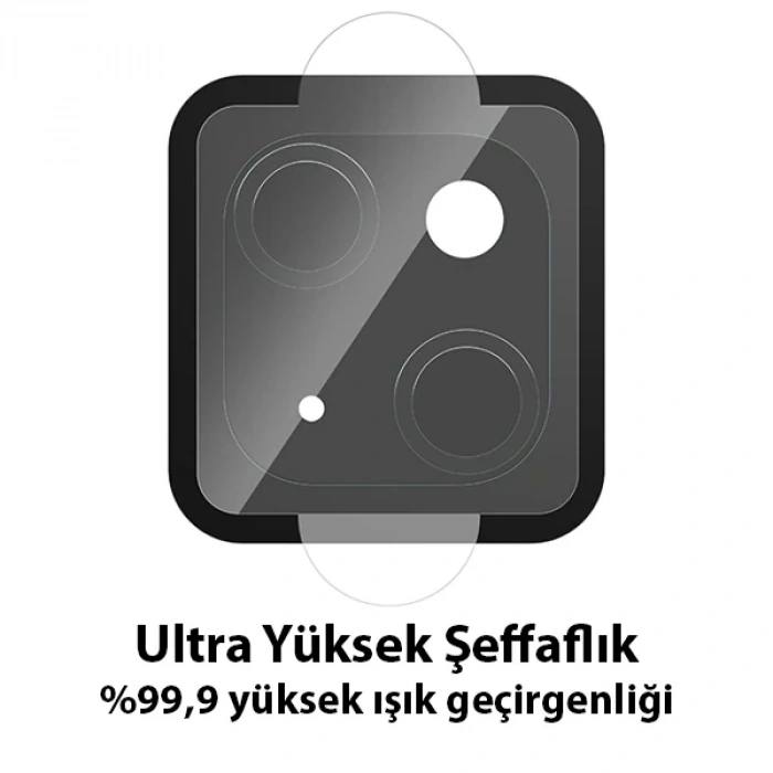 Ally İphone 13-13 Mini Tempered Glass Cam Kamera Koruyucu
