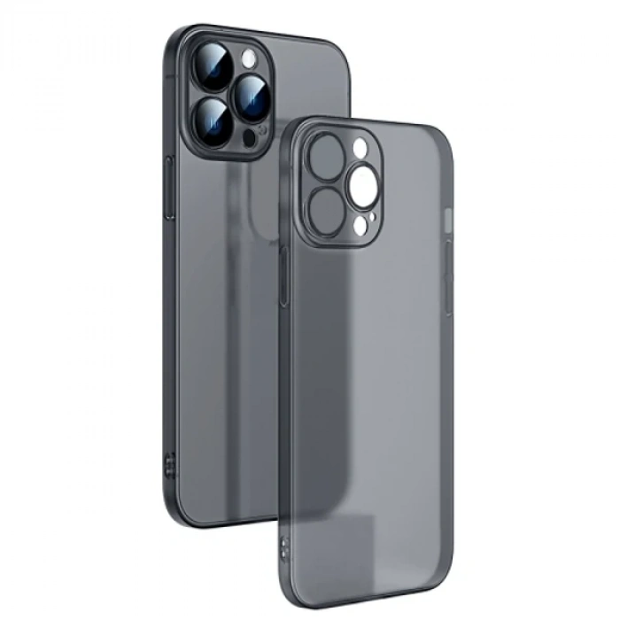 Ally İphone 13 Pro Max 6.7inch Frosted Glass Şeffaf Kamera Korumalı Kılıf