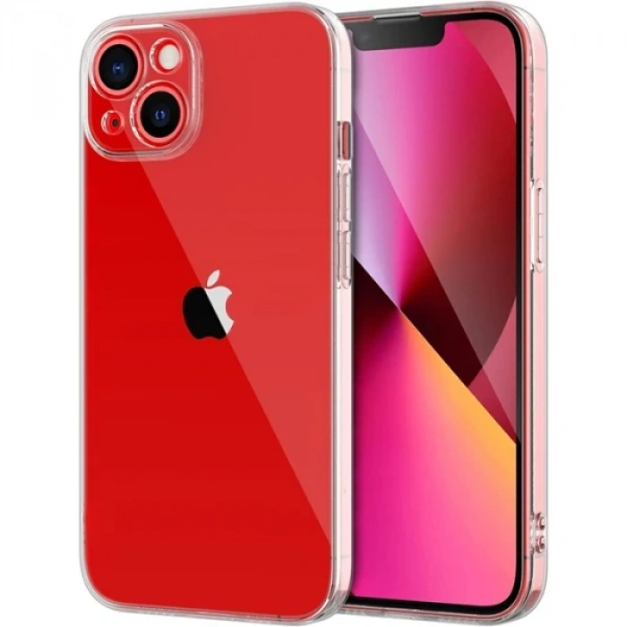 Ally İphone 14 6.1inç Crystal Clear Kamera Korumalı Sert Pc Kılıf-(5775)