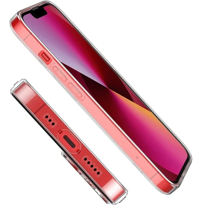 Ally İphone 14 6.1inç Crystal Clear Kamera Korumalı Sert Pc Kılıf-(5775)