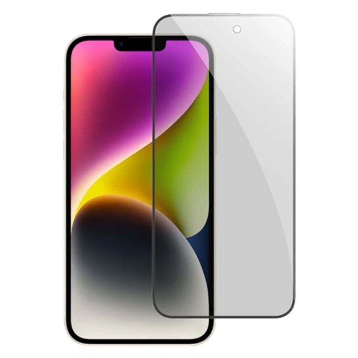 Ally İphone 14 Privacy Hayalet Full Koruma Tempered Cam Ekran Koruyucu
