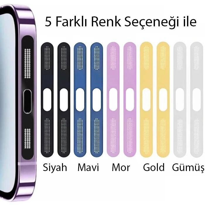 Ally İphone 14 Pro Max  İçin Anti-dust Toz Ve Kir Önleyici Sticker 2 Adet Set