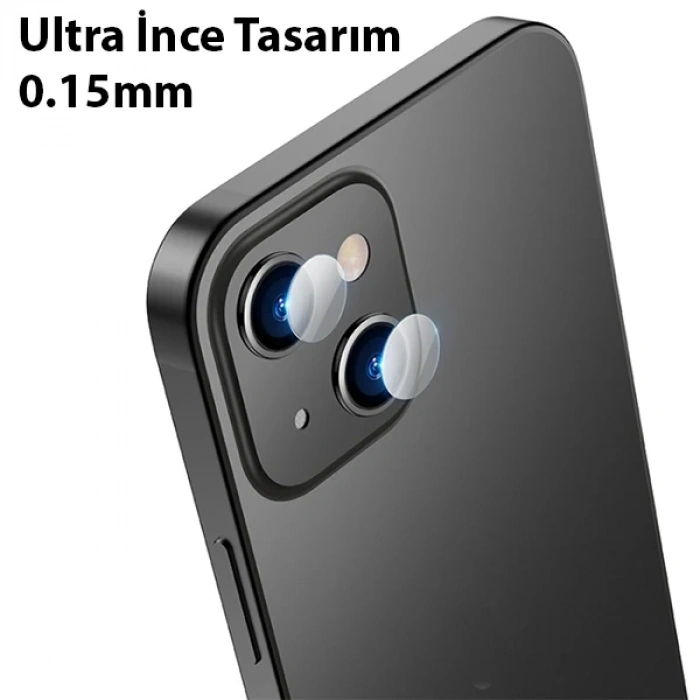 Ally İphone 14 Tempered Glass Cam Kamera Koruyucu