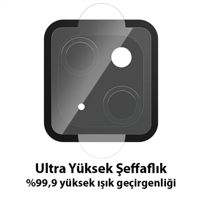 Ally İphone 14 Tempered Glass Cam Kamera Koruyucu