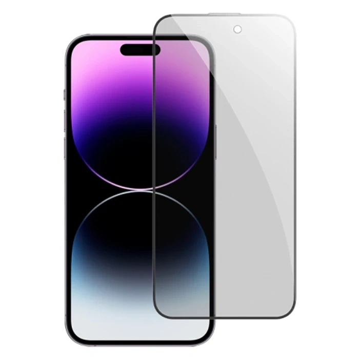 Ally İphone 15 Plus Privacy Hayalet Full Koruma Tempered Cam Ekran Koruyucu