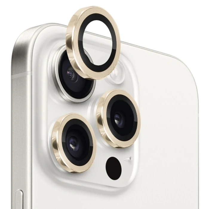 Ally İphone 15 Pro/15 Pro Max Kamera Lens Koruma Camı