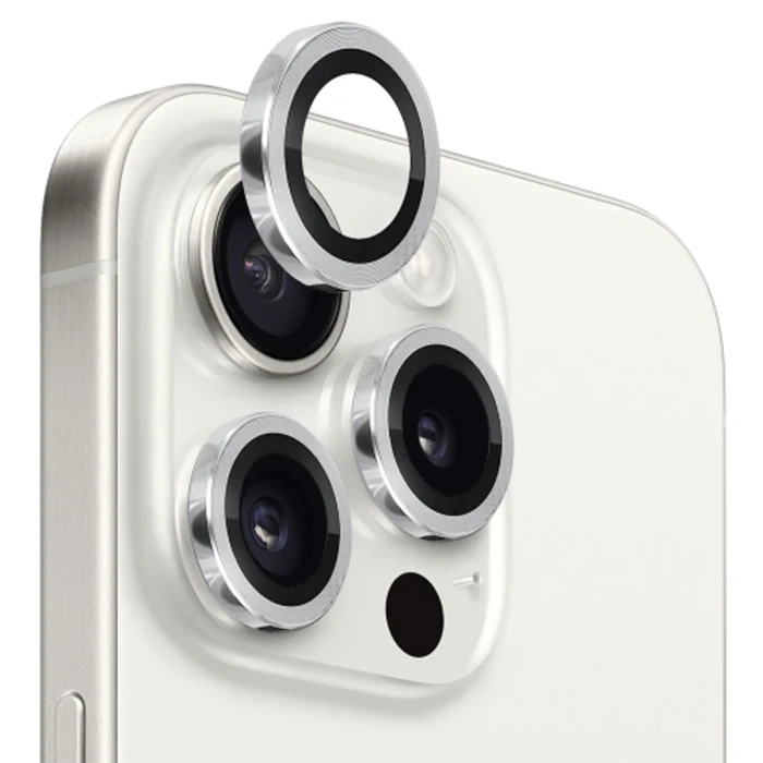 Ally İphone 15 Pro/15 Pro Max Kamera Lens Koruma Camı