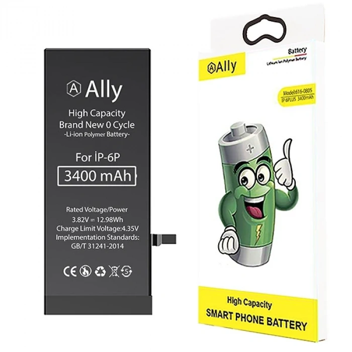 Ally İphone 6 Plus 3400 Mah Yüksek Kapasiteli Pil Batarya-(5775)