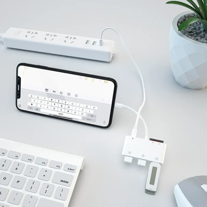 Ally İphone Lightning To Tfsd Card Reader Usb 3.kamera Adaptörü