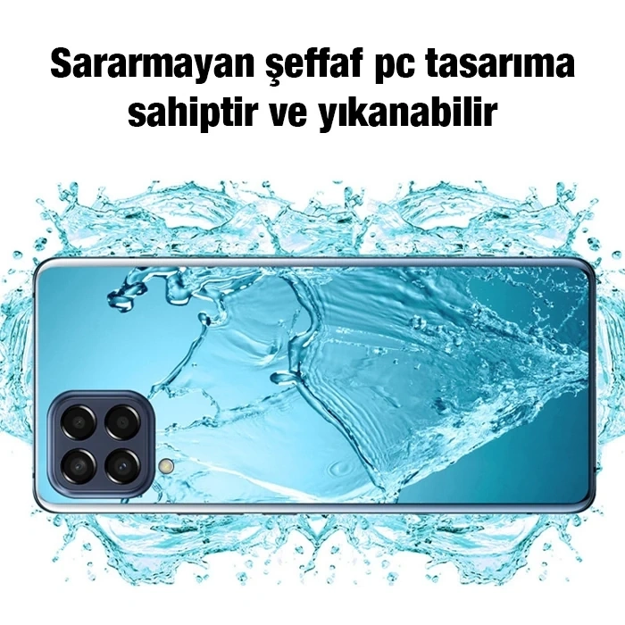 Ally Sm Galaxy M53 Kılıf Kamera Korumalı Ultra İnce Şeffaf Silikon Kılıf