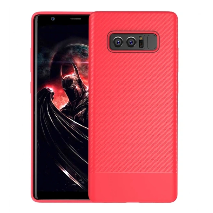 Ally Sm Galaxy Note 8 Carbon Fiber Dokulu Premium Soft Silikon Kılıf