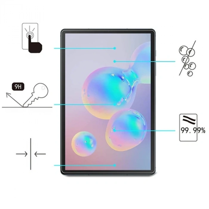 Ally Sm Galaxy Tab S8 Plus S7 Plus Tempered Kırılmaz Cam Ekran Koruyucu