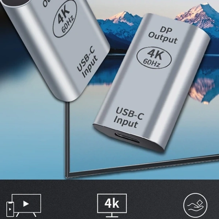 Ally Usb-c İnput Dp Output 4k Dönüştürücü Adaptör 60h