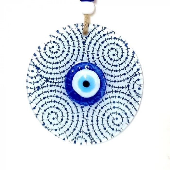 Altın Boynuz Modeli Nazar Füzyon Cam Duvar Dekoru